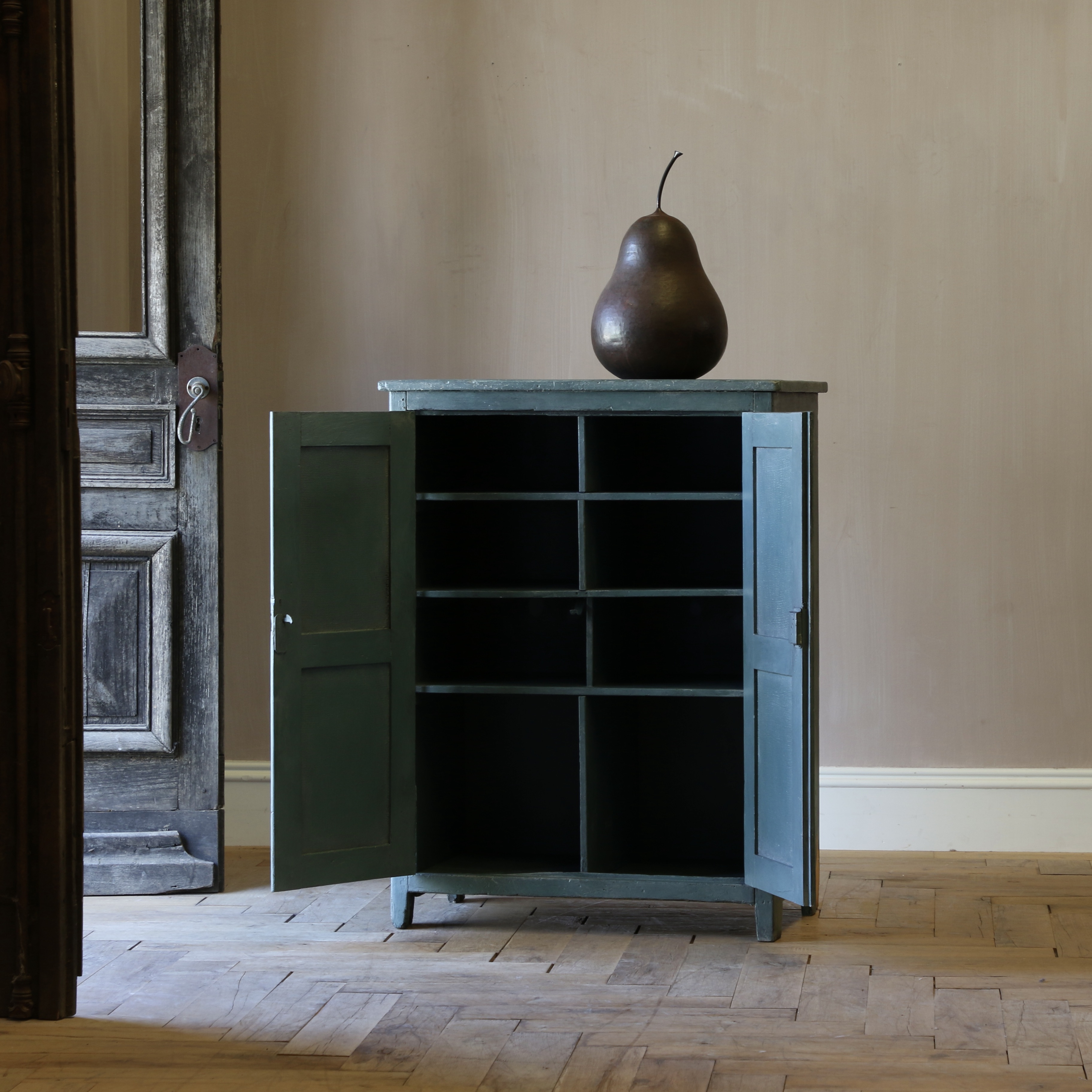 19th-Century French Painted Cupboard